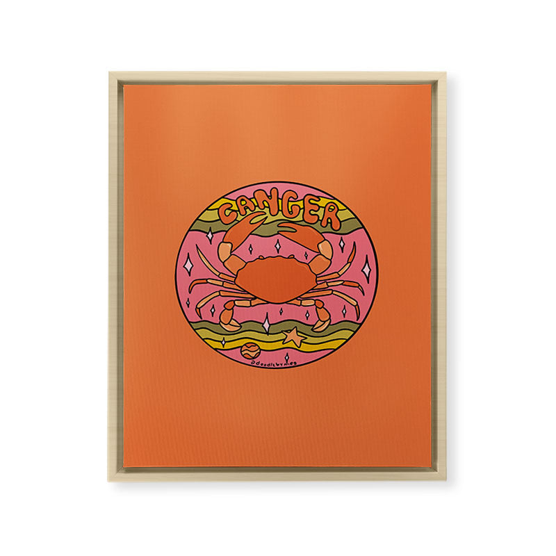 2020 Cancer Framed Canvas Print