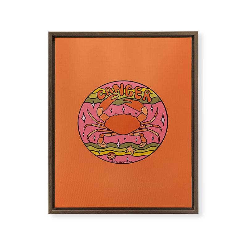 2020 Cancer Framed Canvas Print