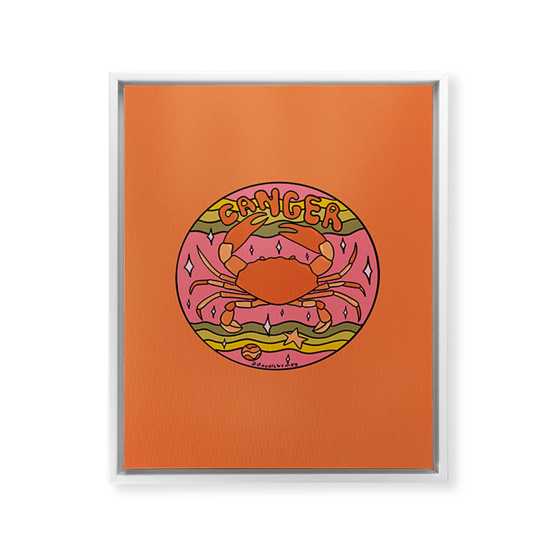 2020 Cancer Framed Canvas Print