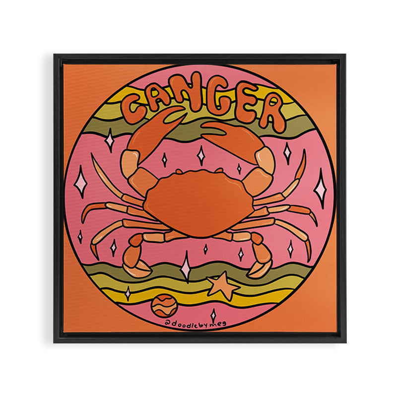 2020 Cancer Framed Canvas Print