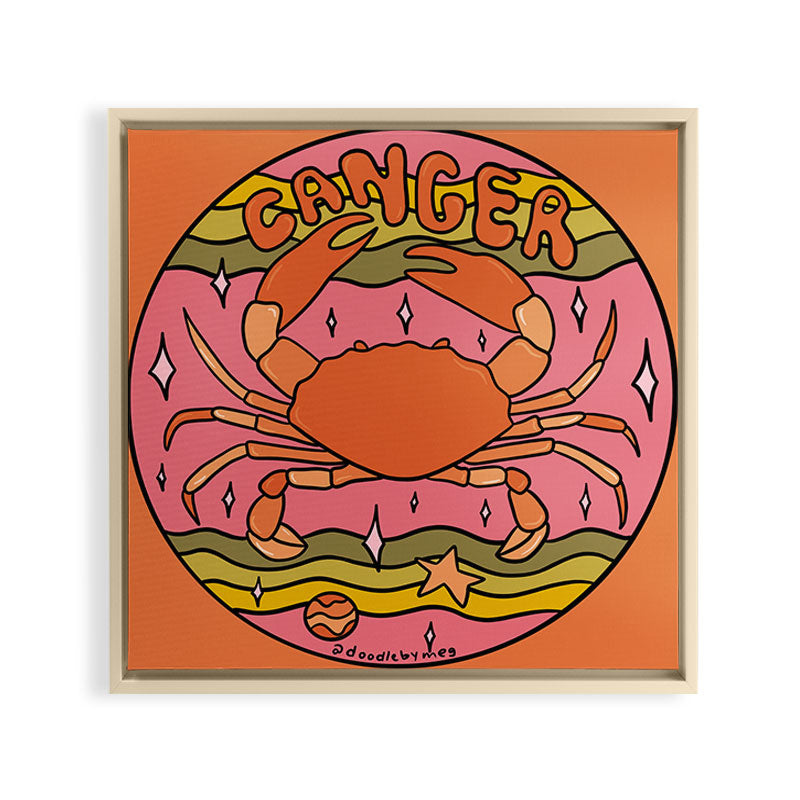 2020 Cancer Framed Canvas Print