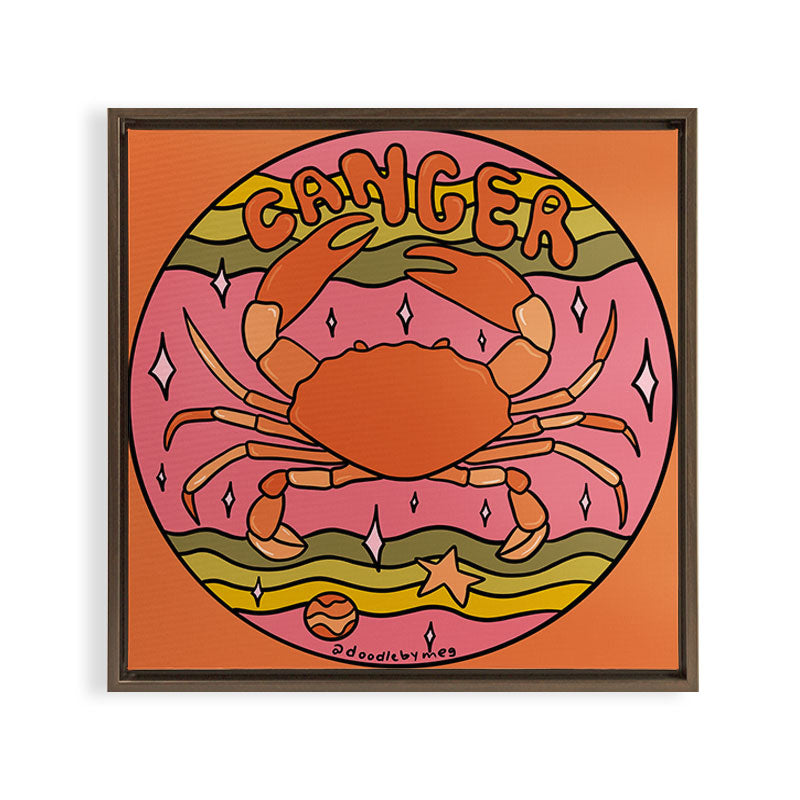 2020 Cancer Framed Canvas Print