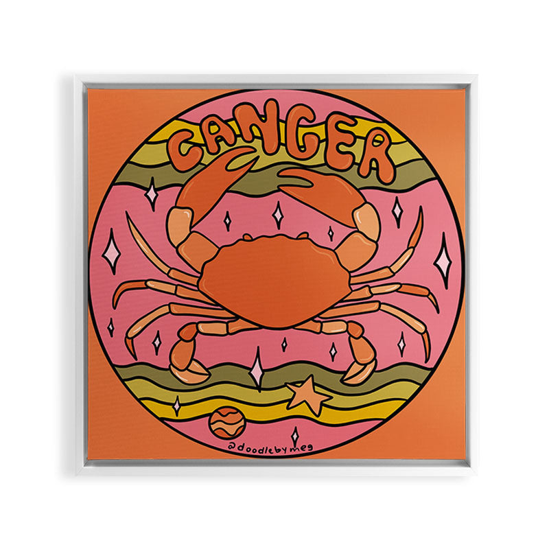 2020 Cancer Framed Canvas Print