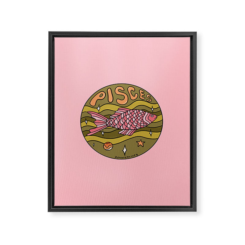 2020 Pisces Framed Canvas Print