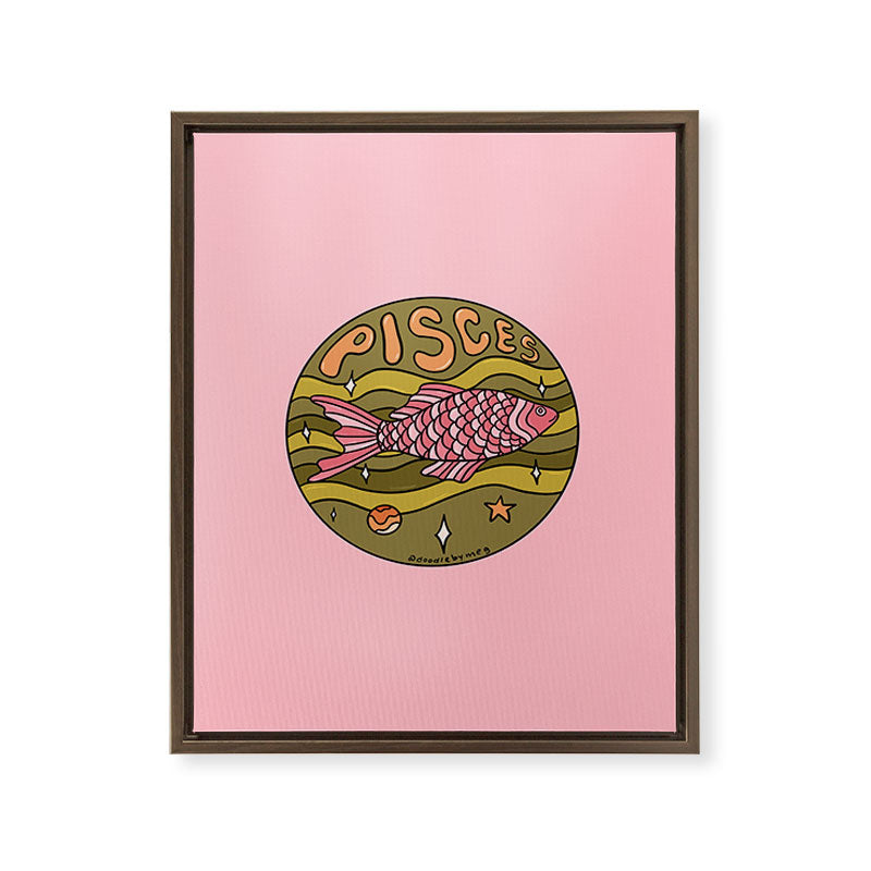 2020 Pisces Framed Canvas Print