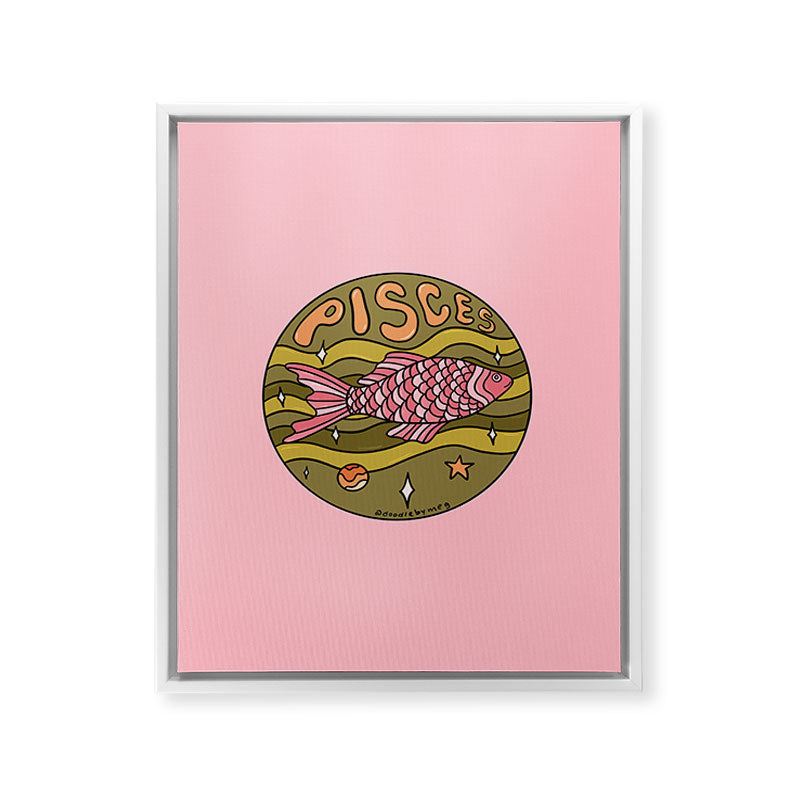 2020 Pisces Framed Canvas Print