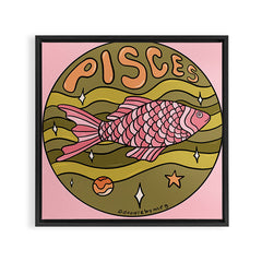 2020 Pisces Framed Canvas Print