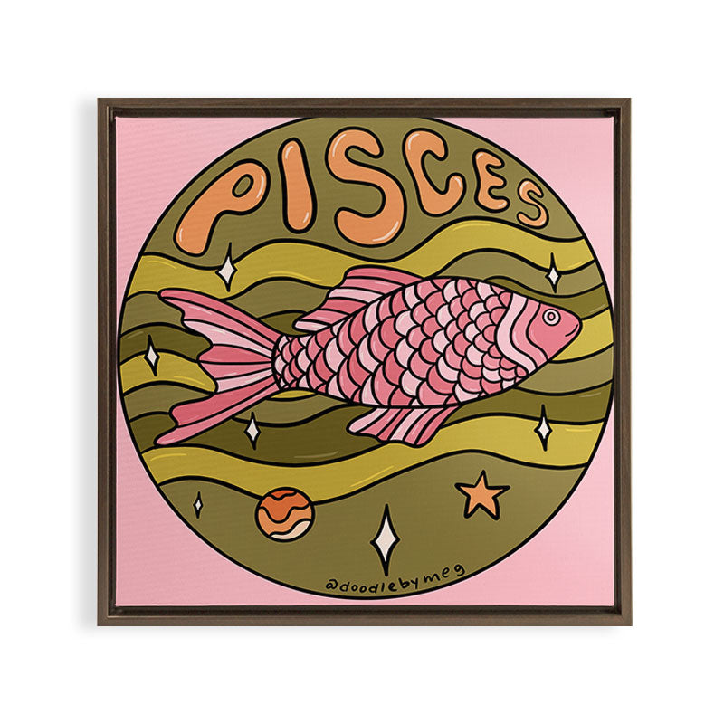 2020 Pisces Framed Canvas Print