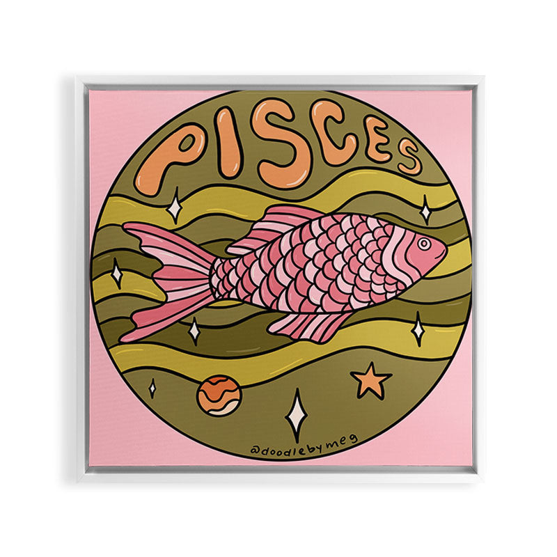 2020 Pisces Framed Canvas Print