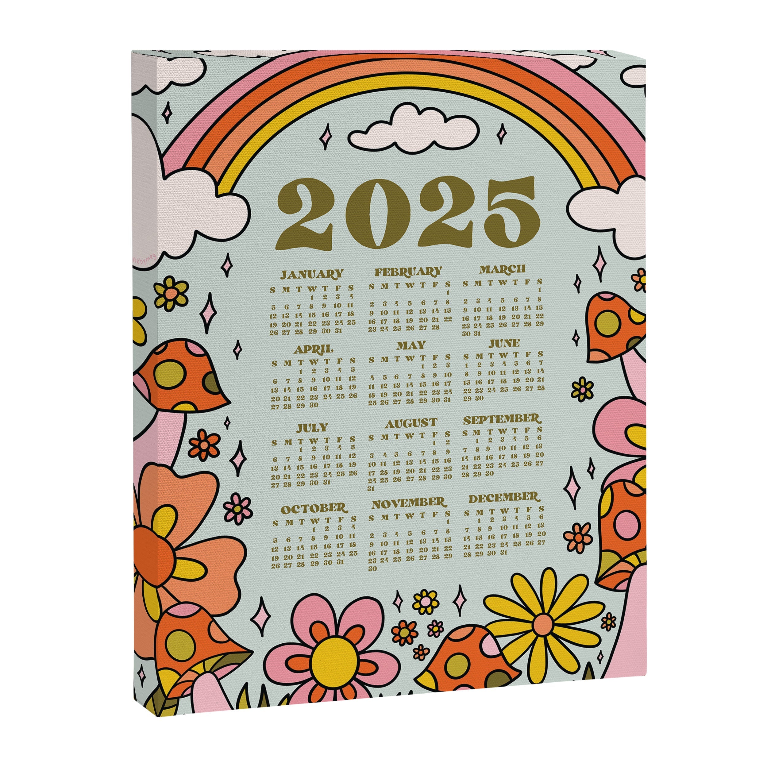 2025 Calendar Canvas Print