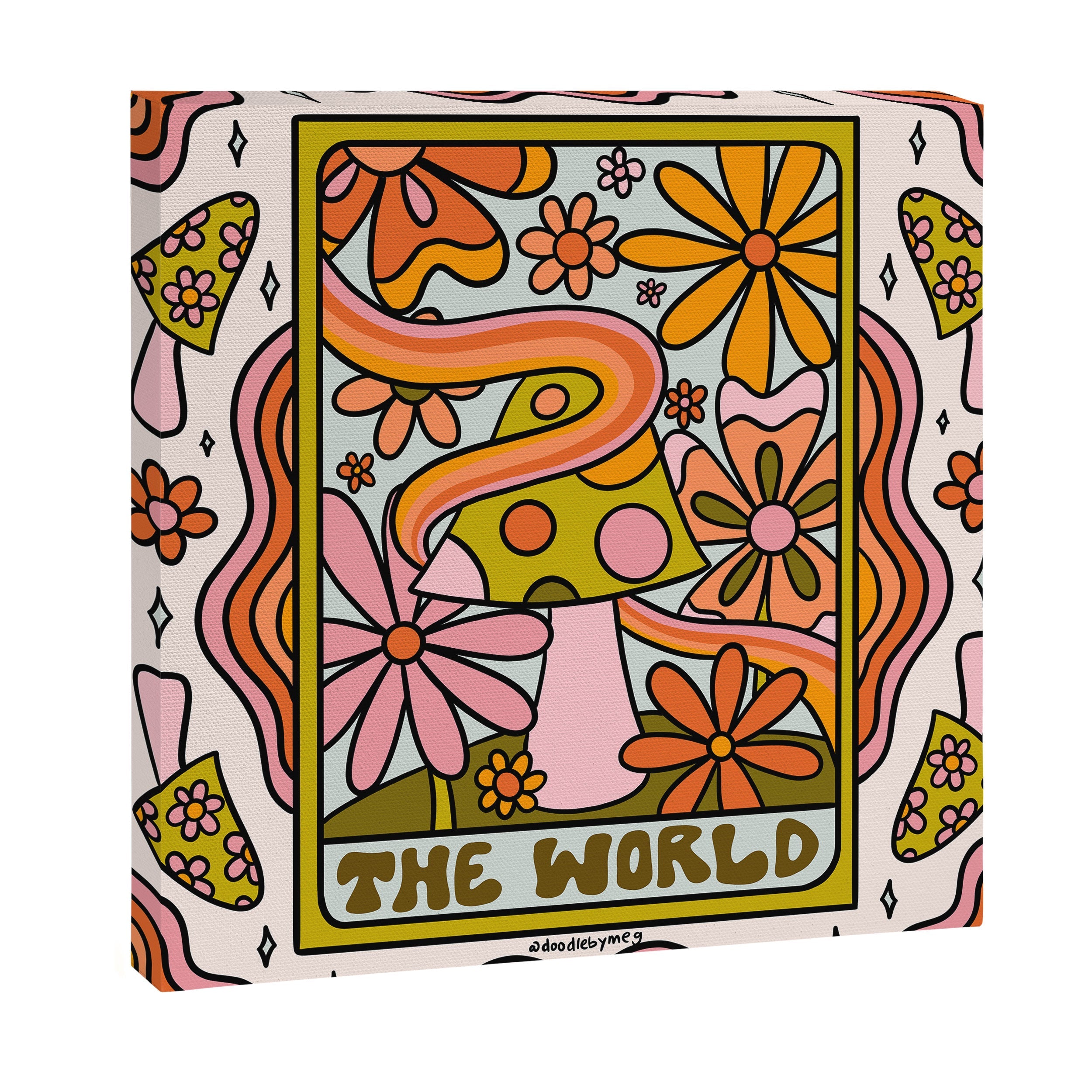 21. World Tarot Mushroom Canvas Print
