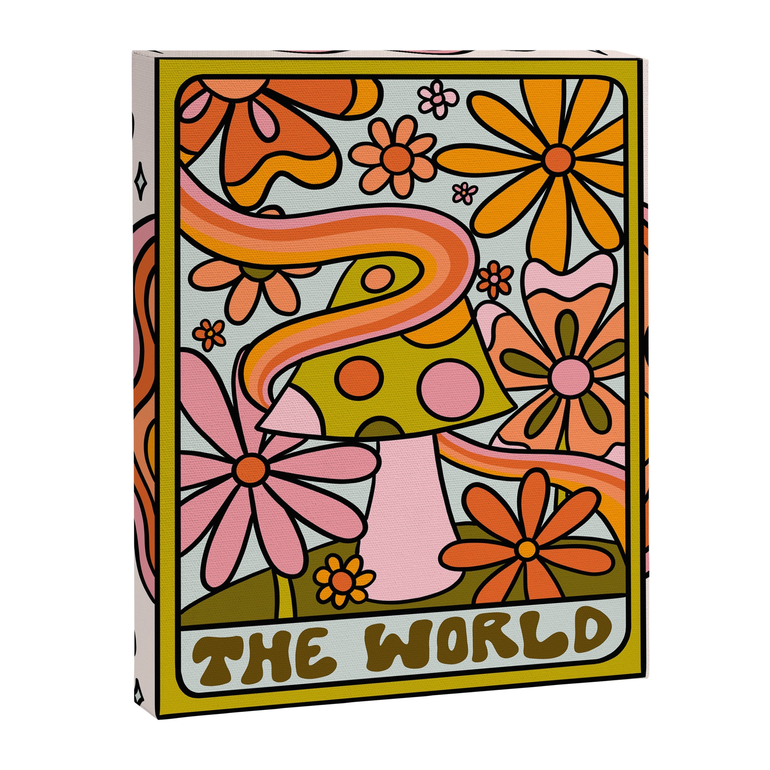21. World Tarot Mushroom Canvas Print