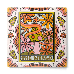 21. World Tarot Mushroom Metal Print