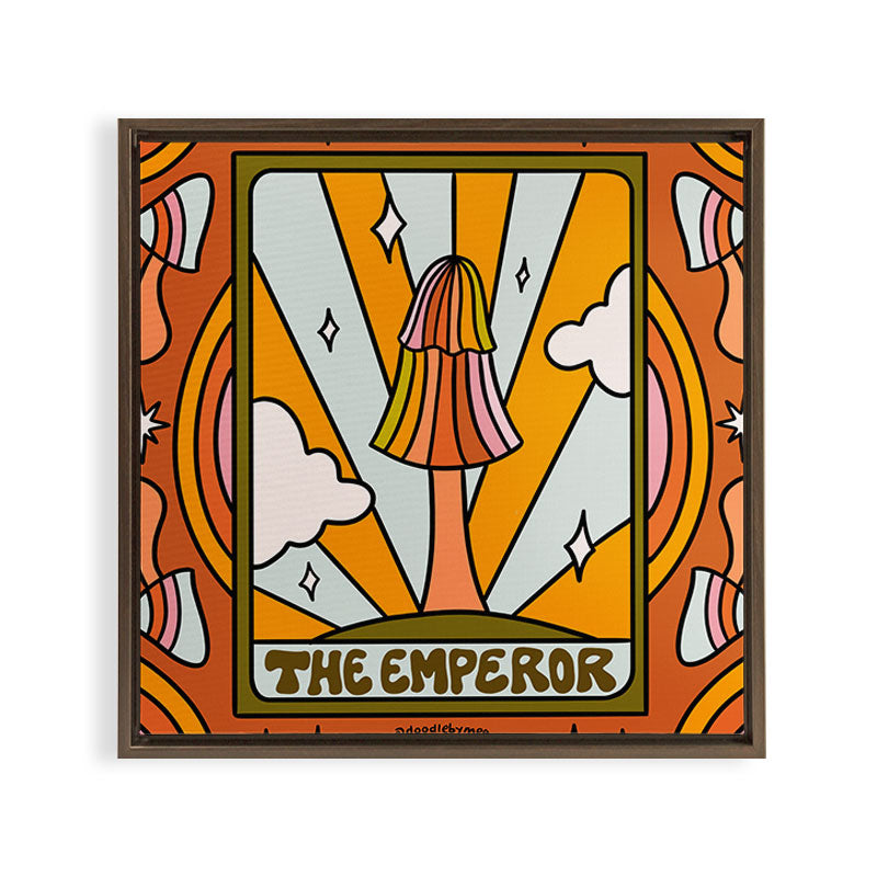 3. The Emperor Mushroom Framed Canvas Print