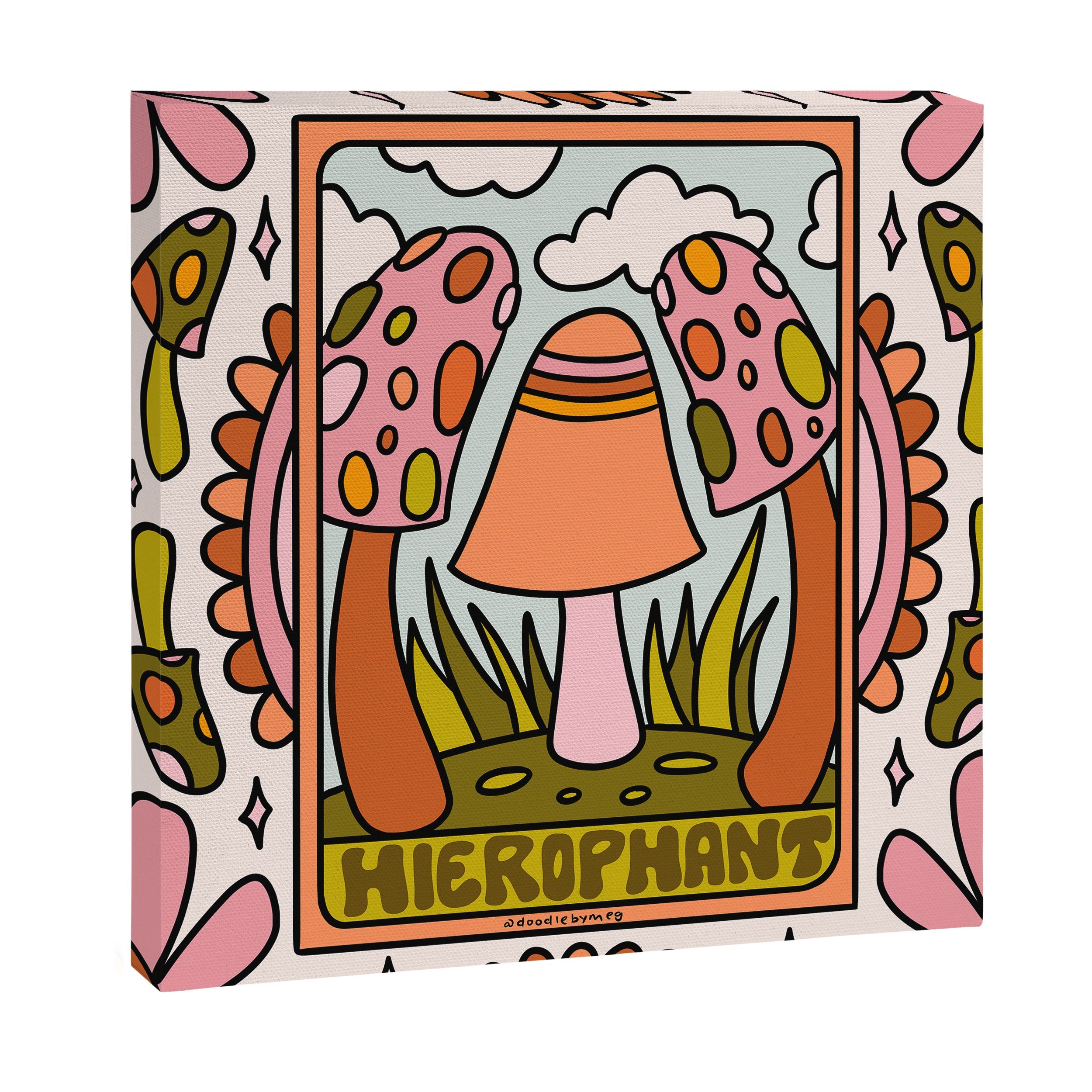 5. The Hierophant Mushroom Canvas Print