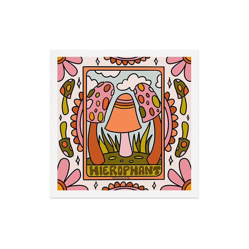 5. The Hierophant Mushroom Art Print