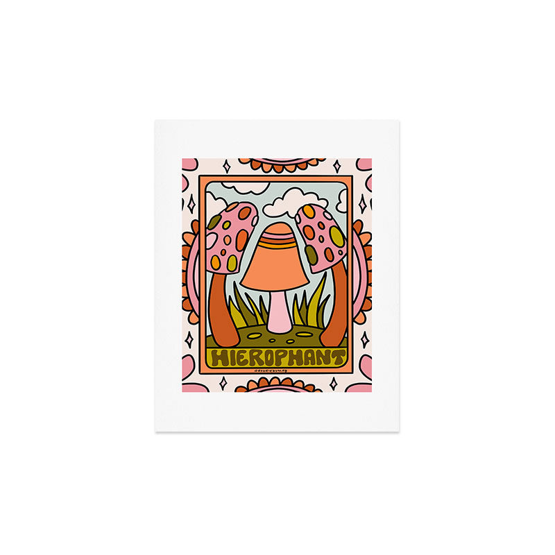 5. The Hierophant Mushroom Art Print