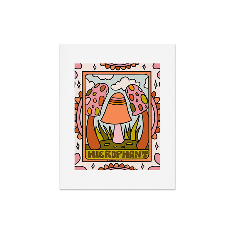5. The Hierophant Mushroom Art Print
