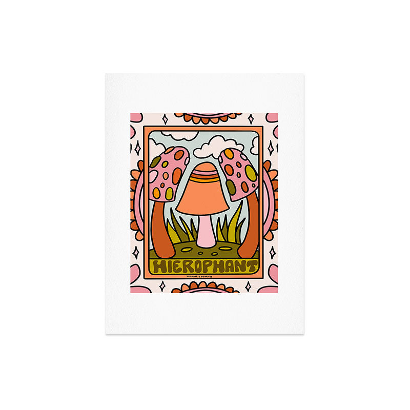 5. The Hierophant Mushroom Art Print