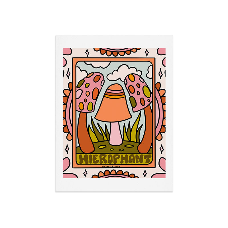 5. The Hierophant Mushroom Art Print
