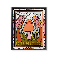 5. The Hierophant Mushroom Framed Canvas Print