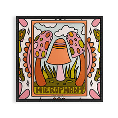 5. The Hierophant Mushroom Framed Canvas Print