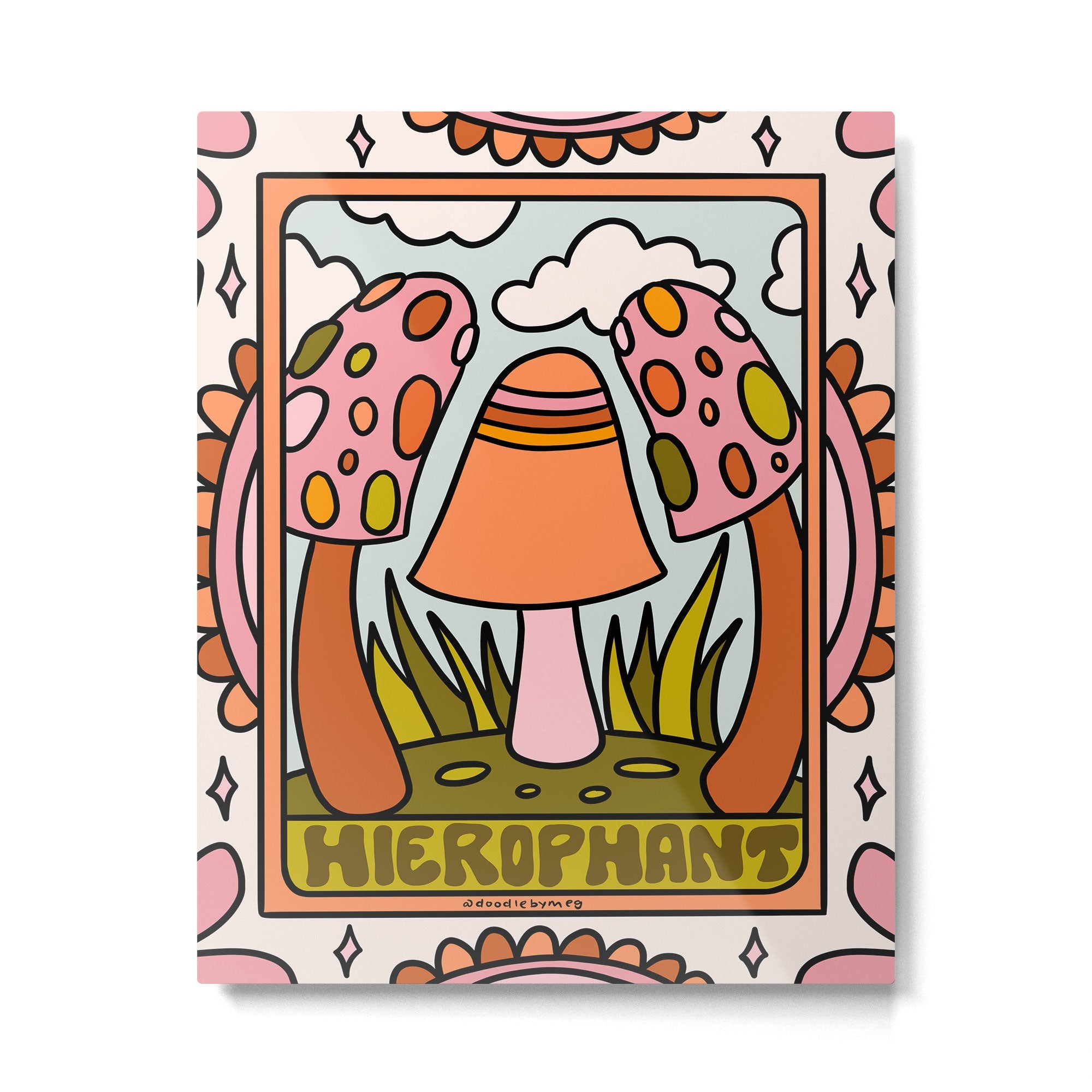 5. The Hierophant Mushroom Metal Print