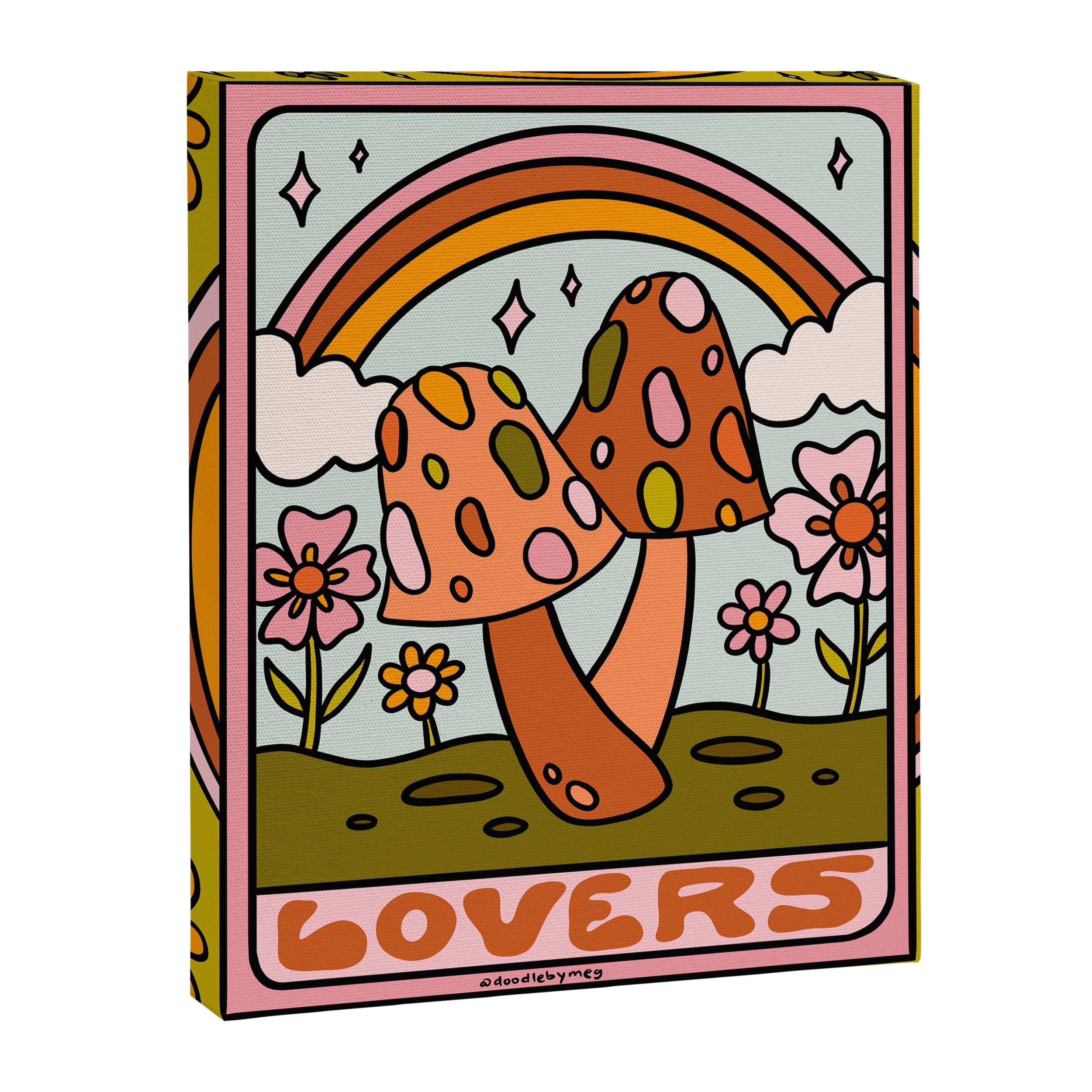 6. The Lovers Mushroom Canvas Print