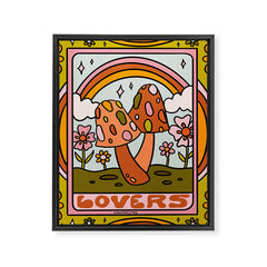 6. The Lovers Mushroom Framed Canvas Print
