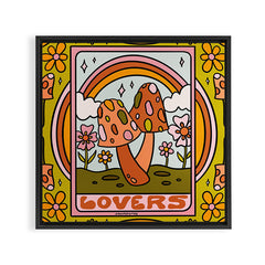 6. The Lovers Mushroom Framed Canvas Print