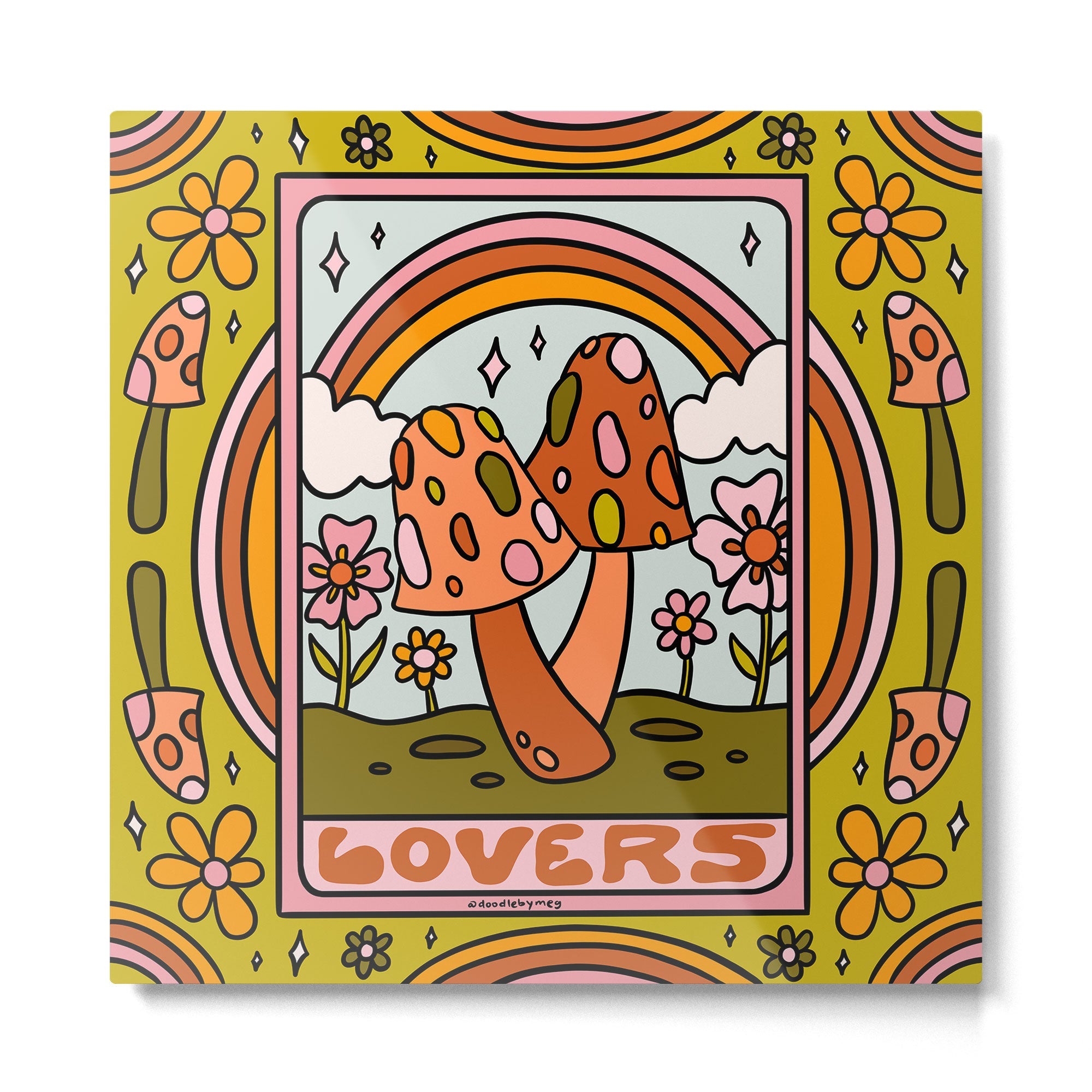 6. The Lovers Mushroom Metal Print