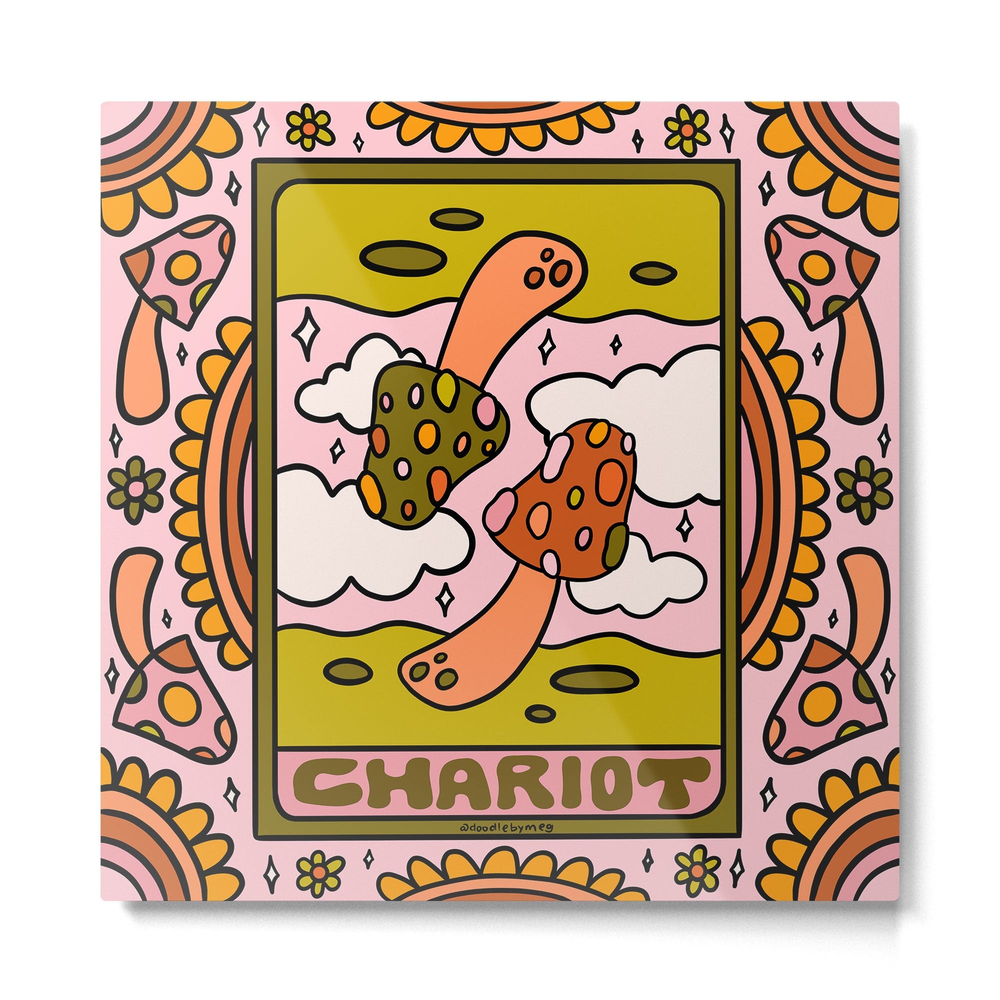 7. Chariot Mushroom Metal Print