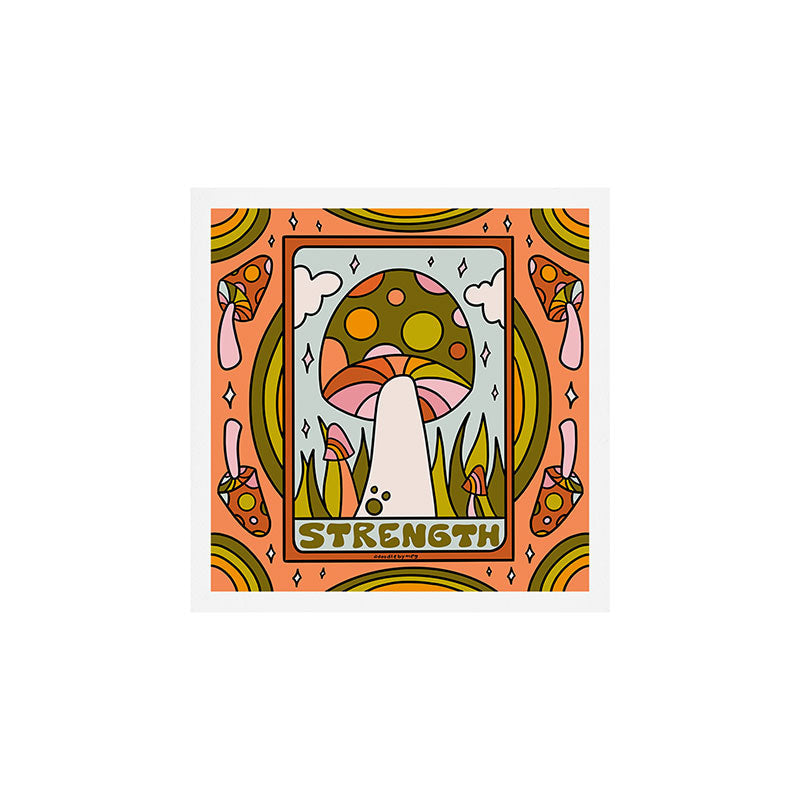 8. Strength Mushroom Art Print