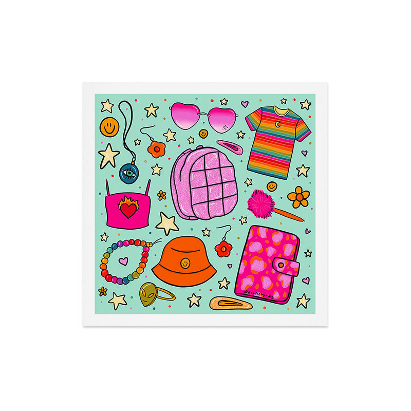 90's Things Print Art Print