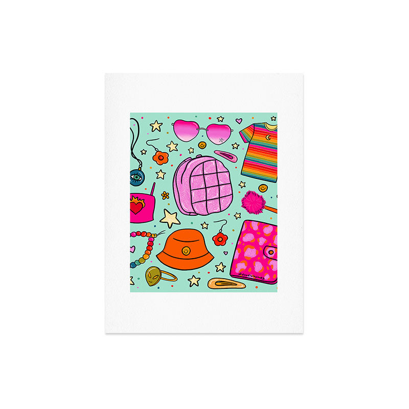 90's Things Print Art Print