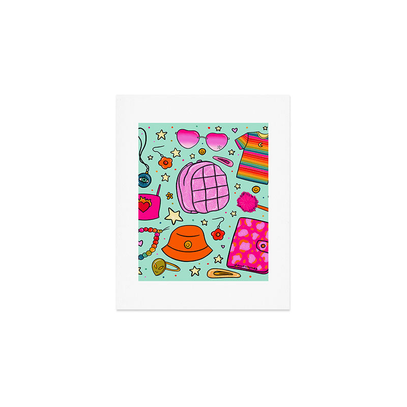 90's Things Print Art Print