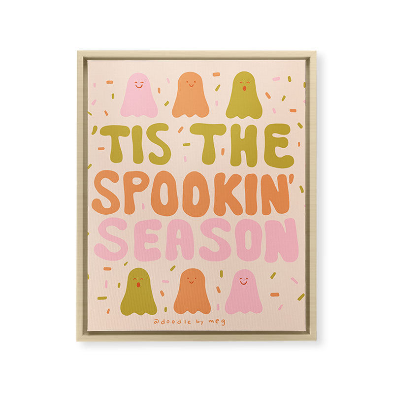 Tis the Spookin Season Framed Canvas Print