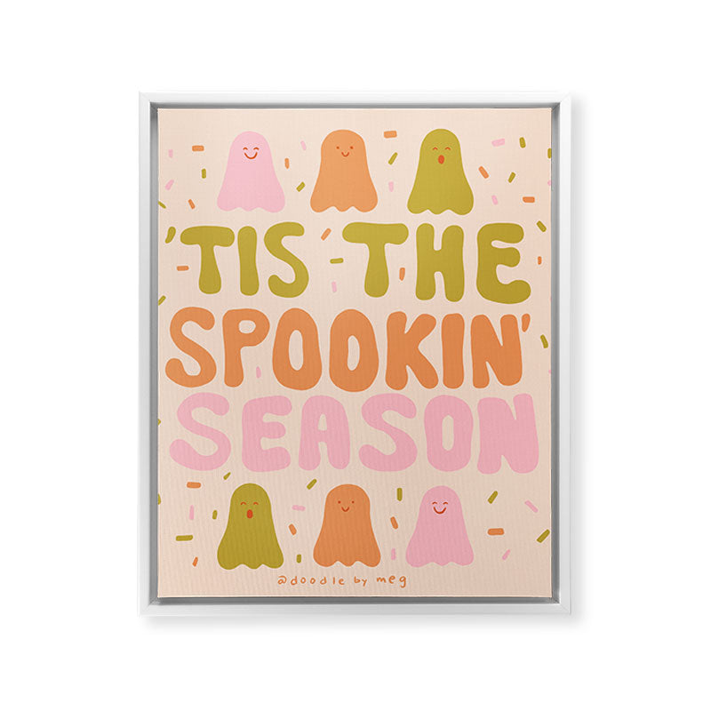 Tis the Spookin Season Framed Canvas Print