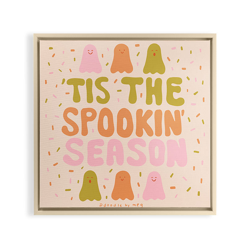 Tis the Spookin Season Framed Canvas Print