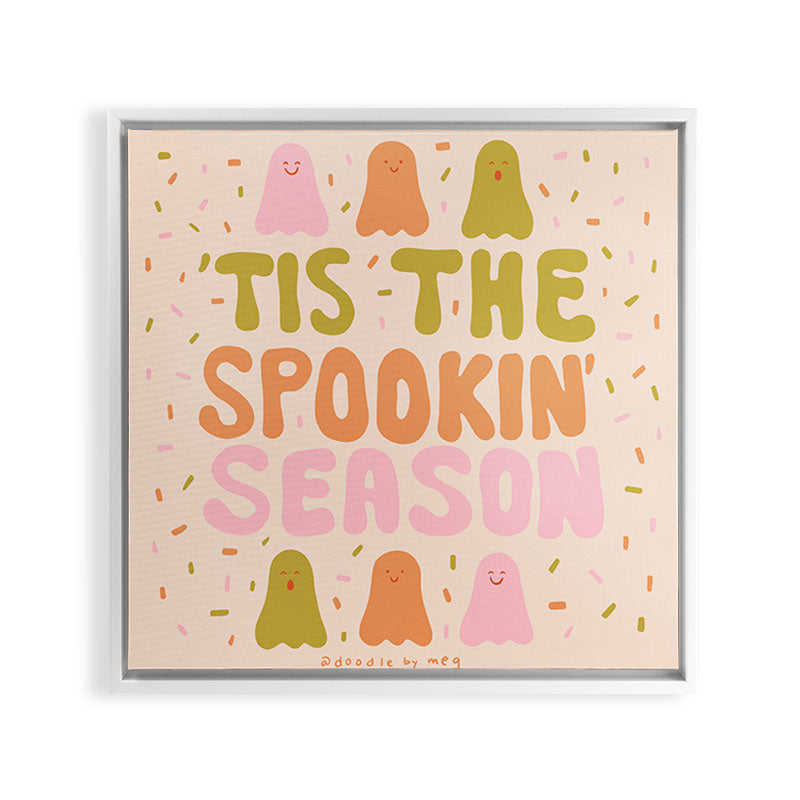 Tis the Spookin Season Framed Canvas Print
