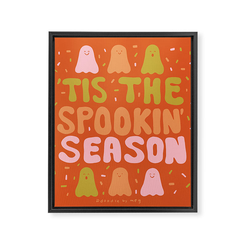 Tis the Spookin Season Framed Canvas Print