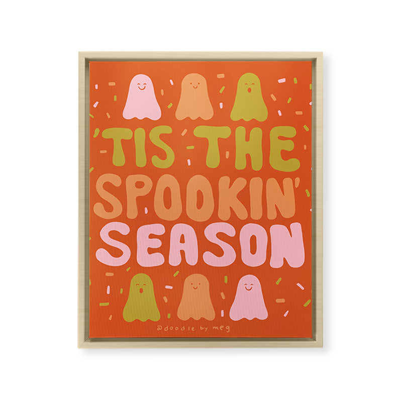 Tis the Spookin Season Framed Canvas Print