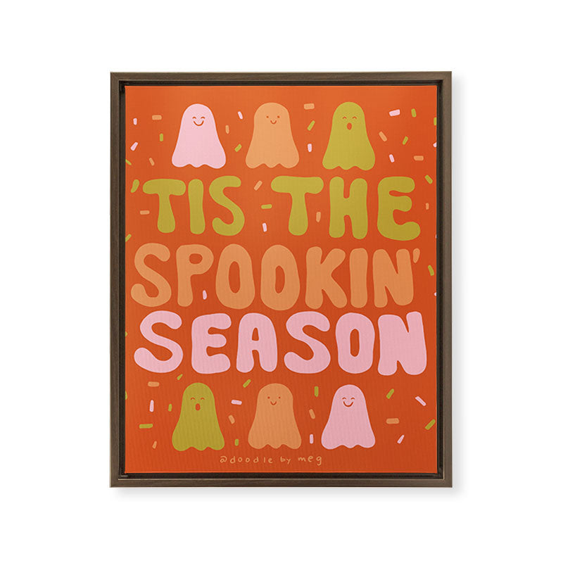 Tis the Spookin Season Framed Canvas Print