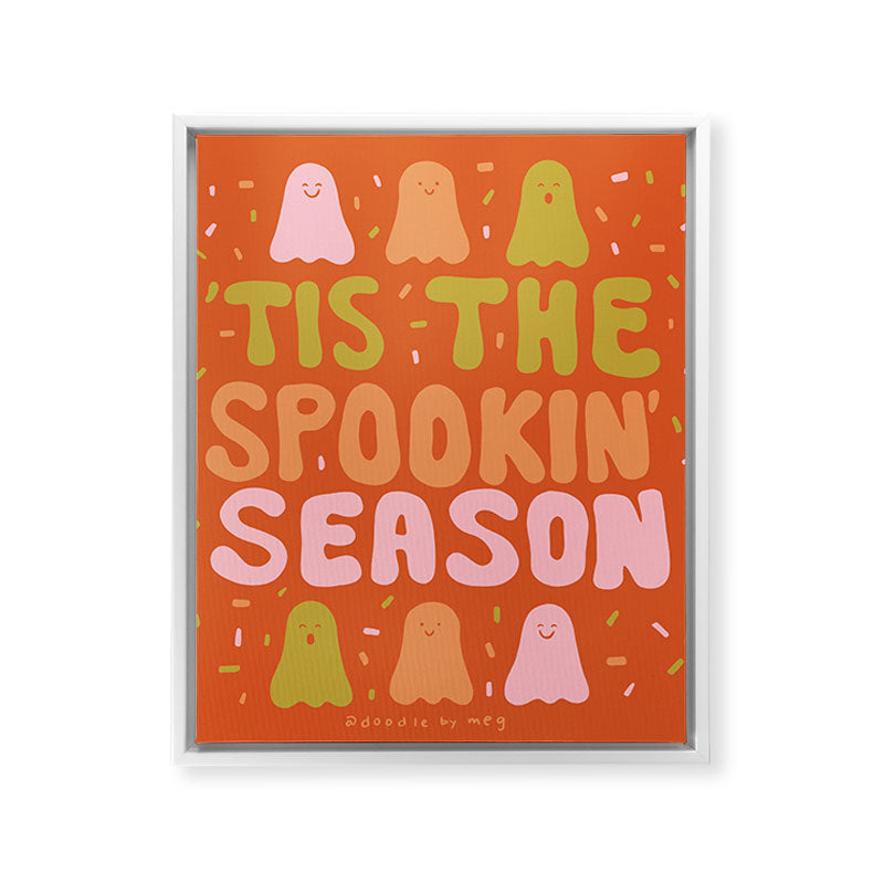 Tis the Spookin Season Framed Canvas Print