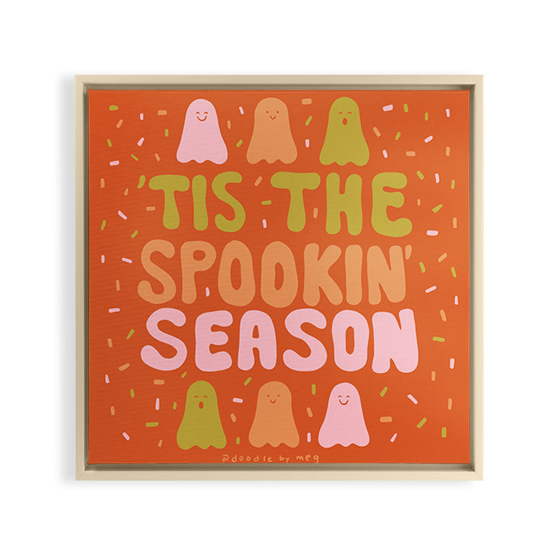 Tis the Spookin Season Framed Canvas Print