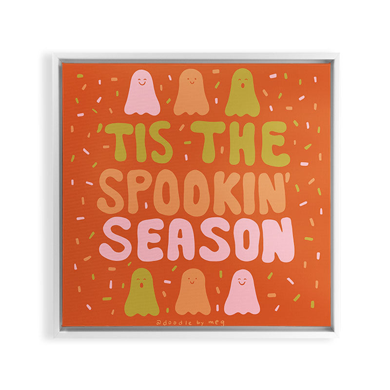 Tis the Spookin Season Framed Canvas Print