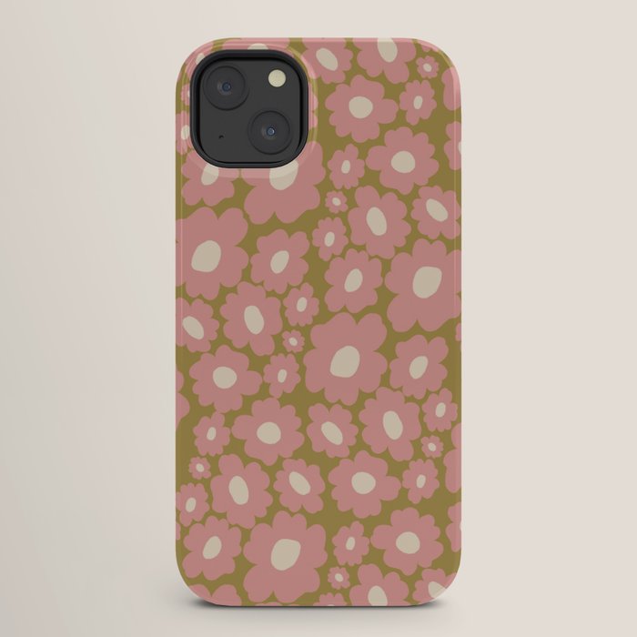 70������s Retro Floral  iPhone Case