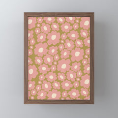70������s Retro Floral  Mini Art Print
