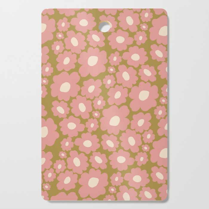 70������s Retro Floral  Cutting Board