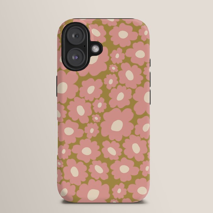 70������s Retro Floral  iPhone Case